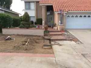 residential landscaping before