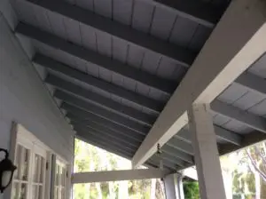 old wooden patio cover