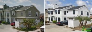 Before And After Photo Board and Batten Siding Costa Mesa
